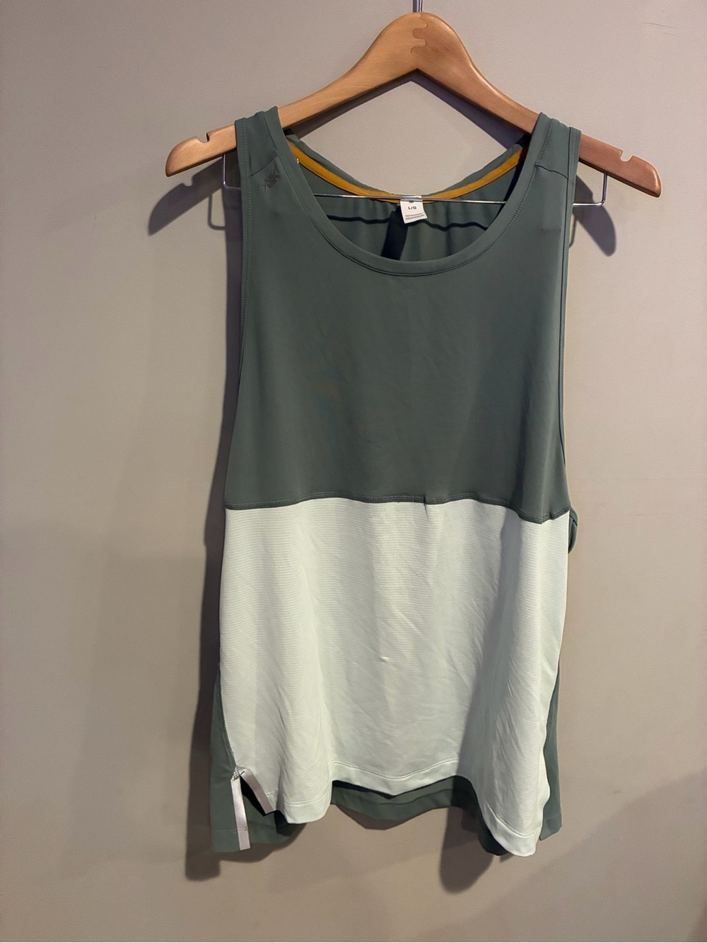 RHONE Two-Tone Sage Green and Mint Tank Top